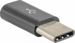 Adapter USB Akyga USB-C - microUSB Czarny (AK-AD-46)