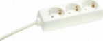ELEXI Extension cord 5.0m 3 sockets white 1.5mm
