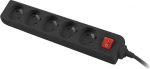 LANBERG Steckdosenleiste 3m 5x 230V EN +Switch black