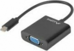 Adapter USB Lanberg USB-C - VGA Czarny (AD-UC-VG-01)
