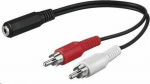 Kabel PremiumCord Jack 3.5mm - RCA (Cinch) x2 1.5m czarny (kjackcinb2)