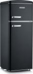 Lod&oacute;wka Severin SEVERIN RKG 8932 Freestanding retro refrigerator with top freezer, matt black double doors
