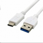 Cable USB C-Tech USB-A - USB-C 1 m White (CB-USB3C-10W)