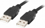 Cable USB Lanberg USB-A - USB-A 0.5 m Czarny (CA-USBA-20CU-0005-BK)