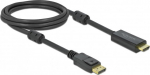 DELOCK DisplayPort 1.2 > HDMI Kabel 4K 60Hz 2.0m aktiv