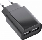 InLine InLine&reg; USB Power Adapter DUO, 2 Port 100-240VAC to 5V / 2.1A black