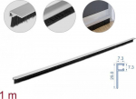 Delock Brush strips 20 mm angled with aluminum profile - L&auml;nge 1 m - Aluminium - Schwarz - Aluminium - Kunststoff - Rectangular - 20 mm - China - 1 St&uuml;ck(e)