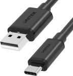Cable USB Unitek USB-A - USB-C 0.25 m Czarny (Y-C480BK)