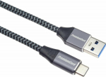 Kabel USB PremiumCord USB-A - USB-C 1 m Black and gray (ku31cs1)