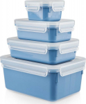 EMSA Clip & Close, Set, Rectangular, Blau, polypropylene (PP), Thermoplastic elastomer (TPE), Deutschland, 680 g