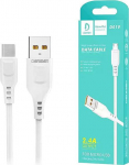 Cable USB Denmen USB-A - microUSB 1 m White (29345)