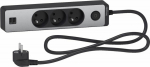 Schneider Electric Odace surge protection power strip 3 jack 1.5 m szara (ST933U1BA)