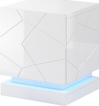Cama MEBLE QIU bedside table 2 pcs. 46x41.5x53 cm white glossy/white glossy