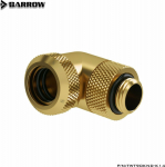 Barrow Multi-Link Adapter Connection 90 Grad G1/4 Zoll AG auf 14mm AD Hardtube - drehbar, gold