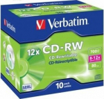 Verbatim Blank CD-RW SERL 700MB 10x-12x 10 Pack Jewel