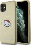 Sourcing Hello Kitty HKHMN61PGHCKD iPhone 11 / Xr 6.1'' gold/gold hardcase Leather Kitty Head MagSafe