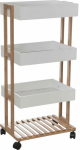 5five Universal mobile shelf z 4 levels, 30 x 41 x 88 cm, white
