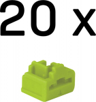 Lindy RJ-45 Port Blockers (Without, Key) - Pack of 20, Green