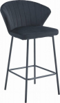 Leobert GATT stool - black velvet / black legs x 1
