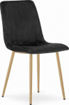 Leobert Krzesło LAVA - black velvet / wood color legs x 1