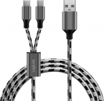 Logilink Kabel USB2.0 A/M do micro USB + USB-C, 1.2m