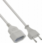 wantec InLine&reg; Euro-Expansion, Euro plug or Euro plug, wei&szlig;, 0.2m