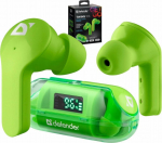 KIN Defender Headphones Headphones with a microphone Defender TWINS 916 wireless bluetooth green