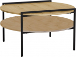 Coffee table HEDVIG 80x80xH45cm, ash/black