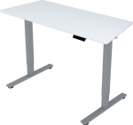 Desk ERGO FIT with 1 motor 120x60xH71.5-116cm, white/silver grey