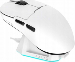 Aptel Ajazz Wireless Gaming Mouse AJ159P MC -3 Mod-White-Pixart 3311 Charging Dock