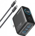 Anker Innovations Charger 100W Charger included. Display 2x USB-C 1x USB-A dunkelgrau