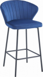 Leobert GATT stool - garnet velvet / black legs x 1