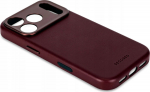 Elmarc Decoded Leather Backcover - leather protective case do iPhone 17 Pro compatible z MagSafe (dark ruby)