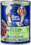 OPTIVITAL Chunks with veal and liver in gravy - wet dog food - 415g