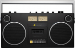 WeAreRewind Curtis Portable cassette player with Bluetooth, black