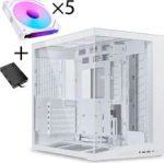 Lian Li O11 Dynamic Mini V2 - white - 5x UNI FAN SL-INF 120 ARGB Reverse Blade PWM fans - 120mm