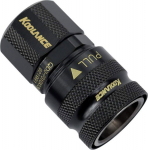 Koolance QD3 Quick release straight female 13/10mm - no-spill, schwarz