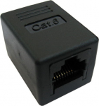 Value Rj-45 Modular Coupler, Cat.6, Unshielded, Black