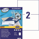 Sticker label AVERY Economy 210x148mm on 2 sheets, 100 sheets