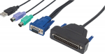 Intellinet 1-Port VGA-Cable for KVM-Console, For use with Intellinet rackmount consoles 508032 or 507981, enth&auml;lt PS/2-, USB- und VGA-Stecker - Tastatur- / Video- / Mouse- (KVM-)