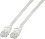 EFB Elektronik EFB RJ45 Flachpatchkabel U/UTP, Cat.6A, PVC, 1.5m, wei&szlig;