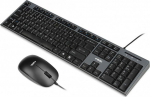 The keyboard set + mysz IBOX IKMS606 (USB 2.0; (US); czarna, Optical; 800 DPI)