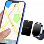 4kom.pl Magnetic plates MetalPlate Magnetic do car holder 4-Pack Black