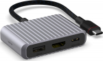 Unisynk 3 Port USB-C Hub V2 4K 60Hz 100W Grey