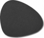 Zeller Glass coaster, Synthetic Leather, anthracite, 10 x 12 cm. Set: 6szt