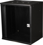 Equip 19" Wall housing glass door ECO 540x400mm 12U schwarz