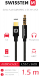 Swissten Textile Audio Adapter USB-C / 3.5 mm / 1.5m