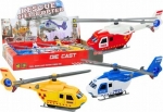 LeanToys Rescue Helicopter Police Firefighter Metal Drive Opening Doors