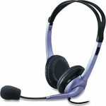 Genius Computer Technology Headphones Genius Genius HS-04S, headphones with microphone, volume control, black and silver, 1x 3.5 mm jack