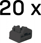 Lindy RJ-45 Port Blockers (Without, Key) - Pack of 20, Black